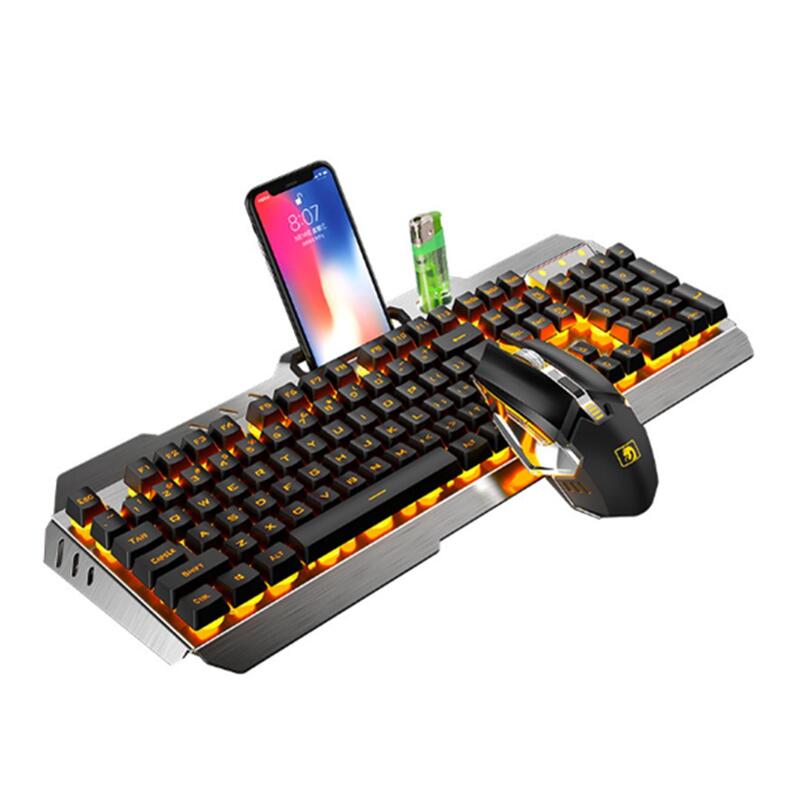 Game Luminous Wireless Keyboard Mouse Set 2.4G Rechargeable Waterproof Keyboard & Mouse Bundles