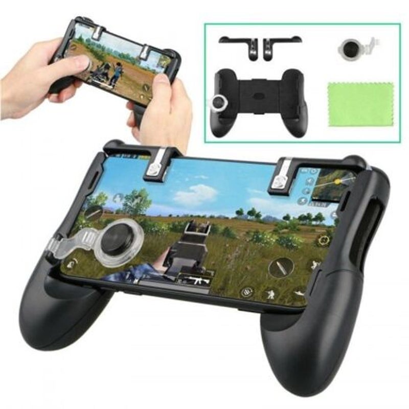 Gamepad Trigger Fire Button Aim Key Smart Phone Mobile Games Controller For Pubg Stand Black Controllers & Attachments