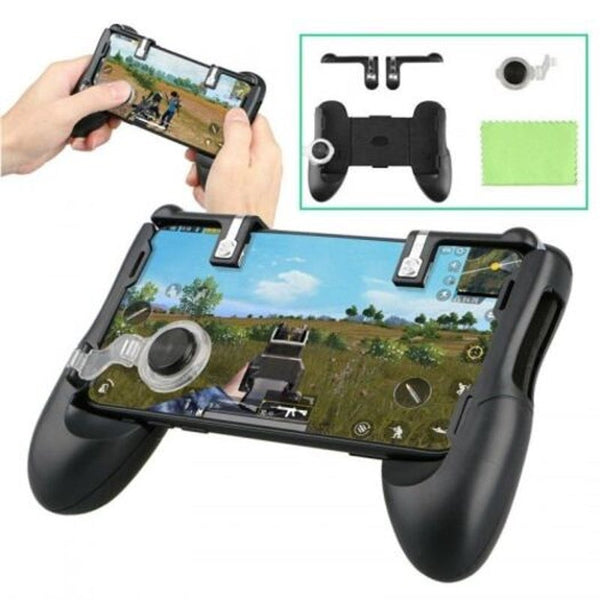 Gamepad Trigger Fire Button Aim Key Smart Phone Mobile Games Controller For Pubg Stand Black Controllers & Attachments