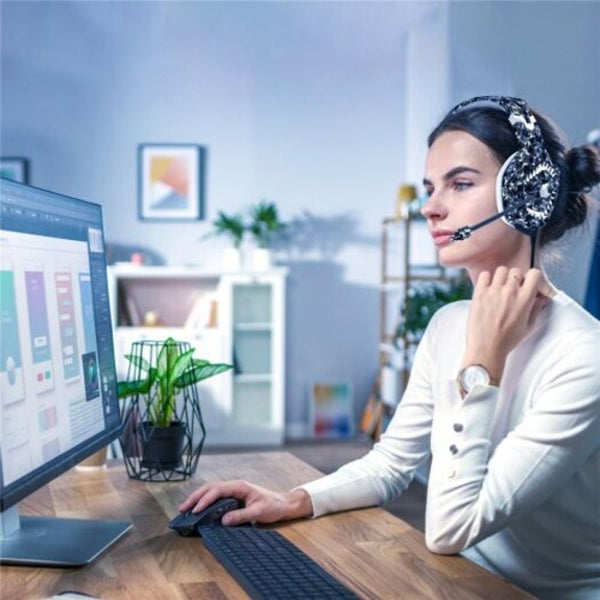 Gaming Headset Headphones With Mic Stereo Surround Noise Reduction Led Lights Volume Control Yellow Headsets