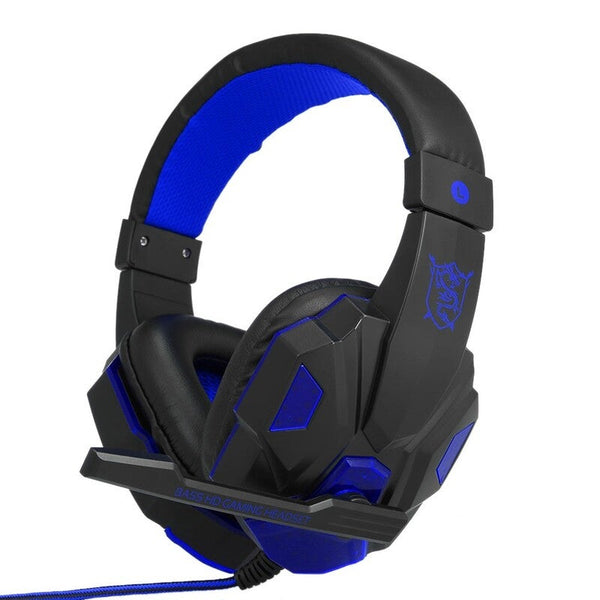 Gaming Headset Headphone For Pc Laptop Blue Headsets