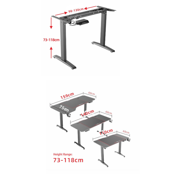 Amazingooh Gaming Standing Desk Home Office Lift Electric Height Sit To Motorized 1460 Standing Desks