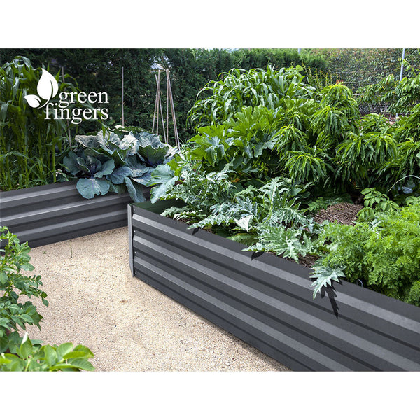 Greenfingers 180X90x30cm Galvanised Raised Garden Bed Steel Instant Planter Raised Garden Beds