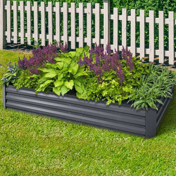 Greenfingers Galvanised Steel Raised Garden Bed Instant Planter 210 X 90 Aluminium Raised Garden Beds