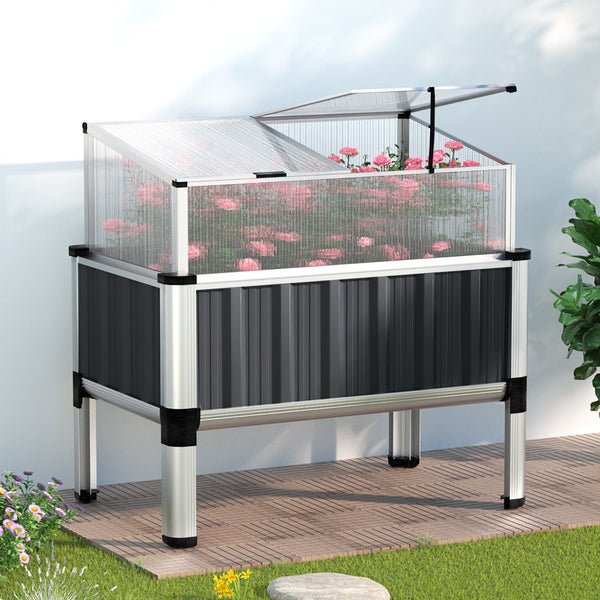 Greenfingers Raised Garden Bed Cold Frame Greenhouse Cover Planter 80X49x74c Raised Garden Beds