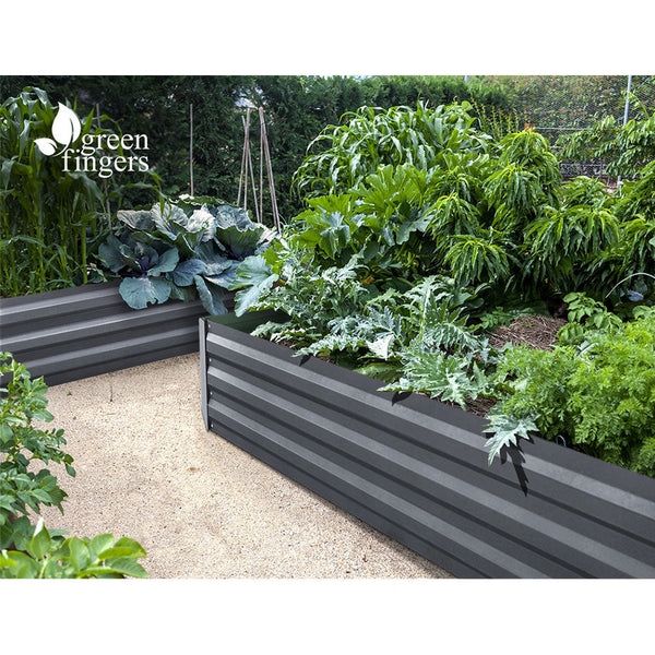 Greenfingers Garden Bed 2Pcs 150X90x30cm Galvanised Steel Raised Planter Raised Garden Beds