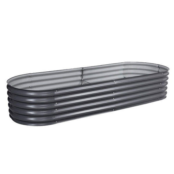 Greenfingers 240X80x42cm Galvanised Raised Garden Bed Steel Instant Planter Raised Garden Beds