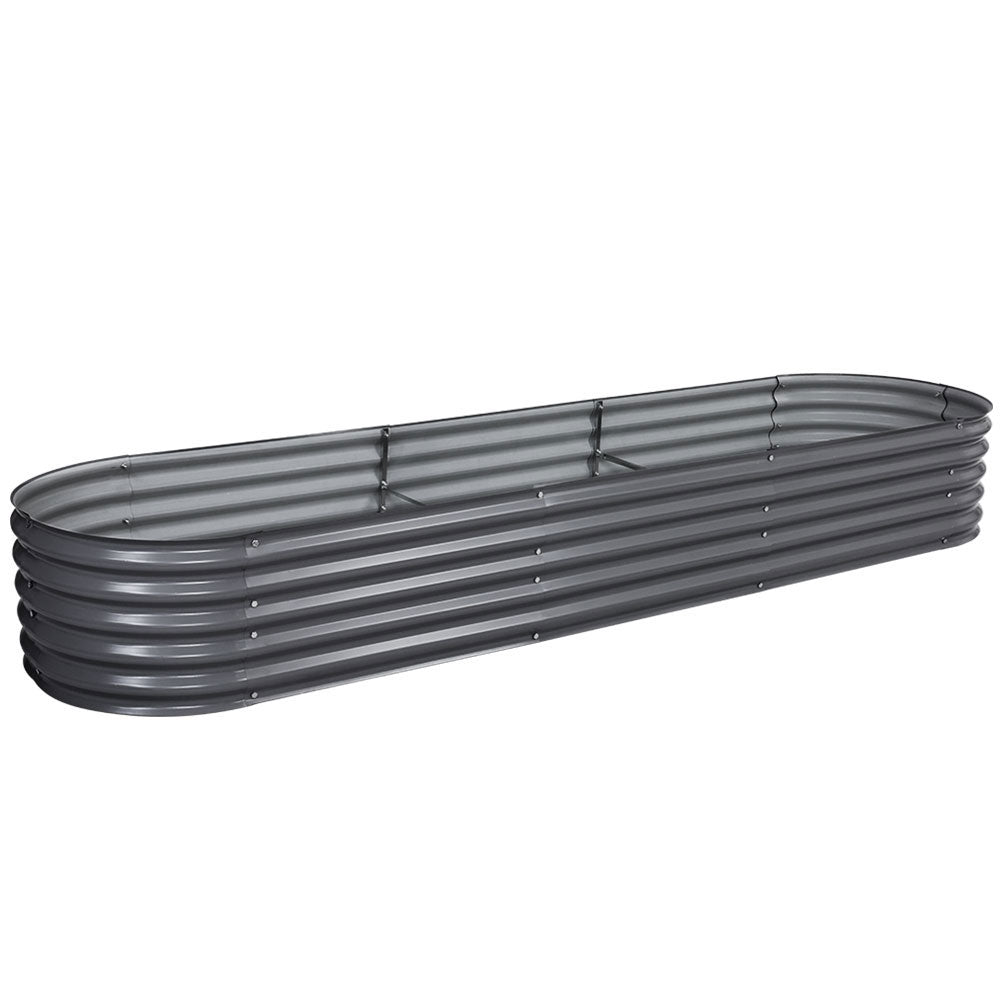 Greenfingers 320X80x42cm Galvanised Raised Garden Bed Steel Instant Planter Raised Garden Beds