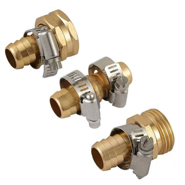 Garden Water Pipe Copper Joint Watering Fittings Triple Hose Connector Set Other Watering Equipment
