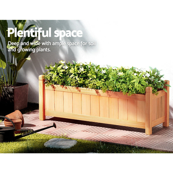 Greenfingers Garden Bed Raised Planter Outdoor Box Vegetables 90X30x33cm Raised Garden Beds