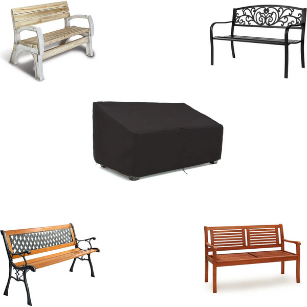 Garden Bench Cover Furniture Waterproof 210D Oxford Cloth Black 224*83*84Cm Outdoor Furniture Covers