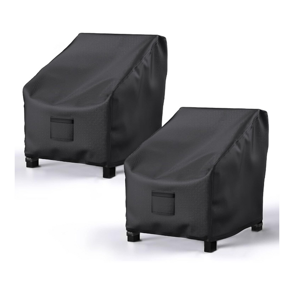 Garden Furniture Covers Waterproof 2 Pack Lawn Mower Chair 600D Heavy Duty Oxford Fabric Large For Lounge Chairs With Deep Seat Outdoor Furniture Cove