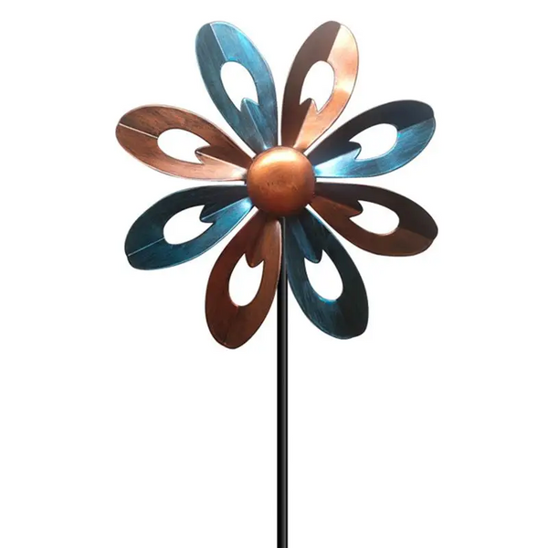 Windmills & Wind Spinners Garden Rotary Windmill Plug In Decorative Iron Art For Outdoor
