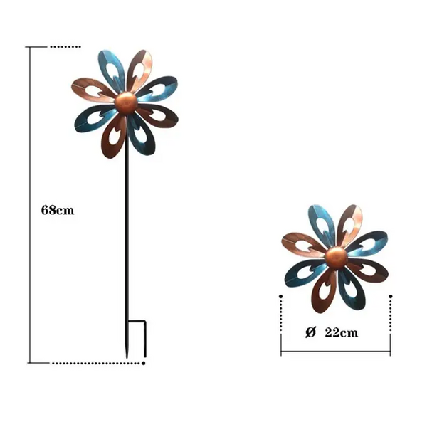 Windmills & Wind Spinners Garden Rotary Windmill Plug In Decorative Iron Art For Outdoor