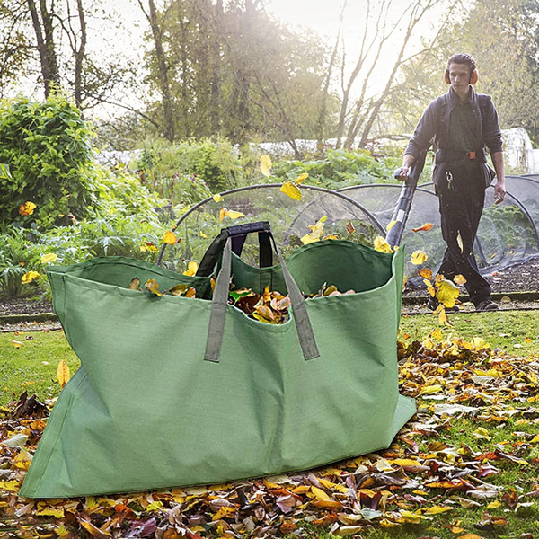 Garden Leaf Storage Outdoor Lawn Yard Waste Tarpaulin Container Recyclable Heavy Duty Garbage Tote Bags Garden Waste Bags
