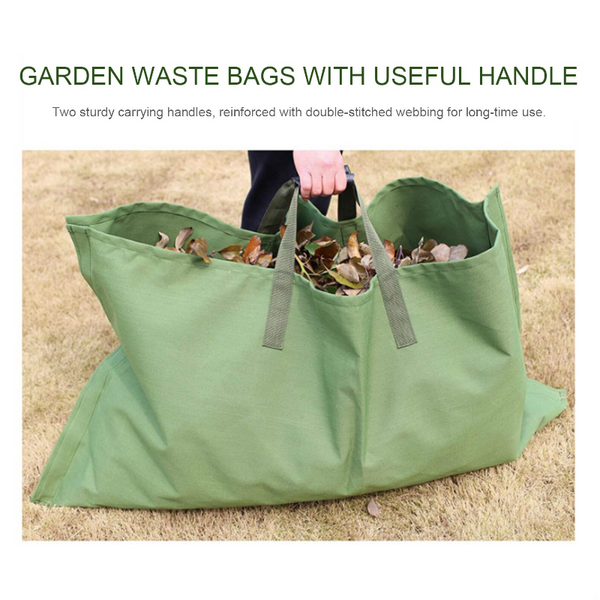 Garden Leaf Storage Outdoor Lawn Yard Waste Tarpaulin Container Recyclable Heavy Duty Garbage Tote Bags Garden Waste Bags