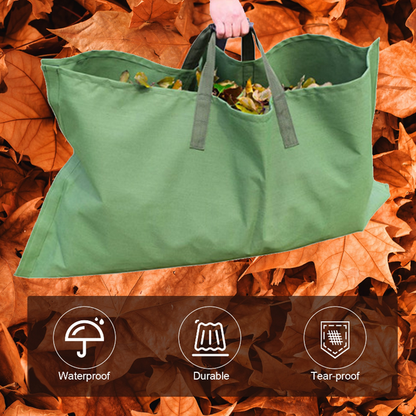 Garden Leaf Storage Outdoor Lawn Yard Waste Tarpaulin Container Recyclable Heavy Duty Garbage Tote Bags Garden Waste Bags