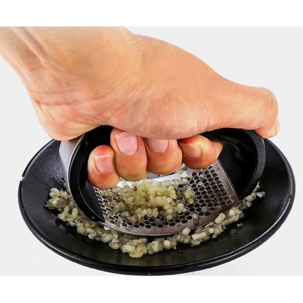 Garlic Ginger Press Rocker Stainless Steel Crusher Chopper Mincer Squeezer Garlic Presses