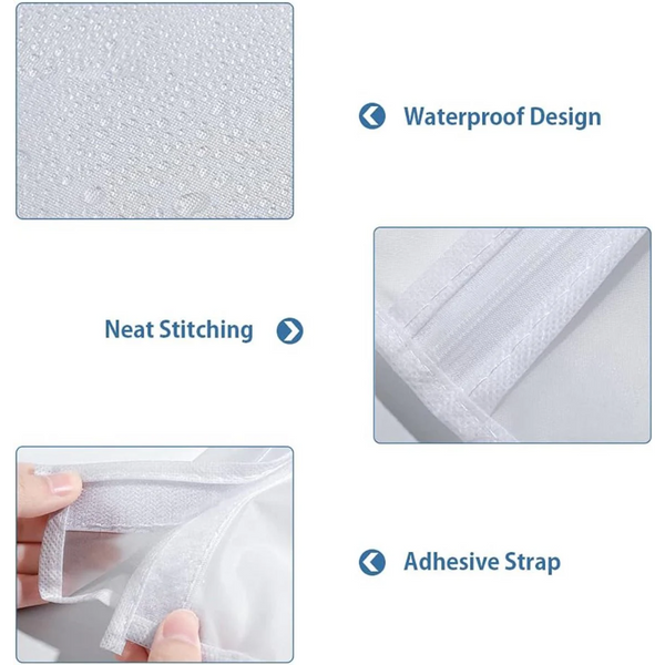 Garment Cover Clothes Hanging Protector Storage Bag Transparent Waterproof For Wardrobe And Rack With Zipper 50*100*120Cm Peva Garment Bags