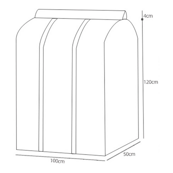 Garment Cover Clothes Hanging Protector Storage Bag Transparent Waterproof For Wardrobe And Rack With Zipper 50*100*120Cm Peva Garment Bags