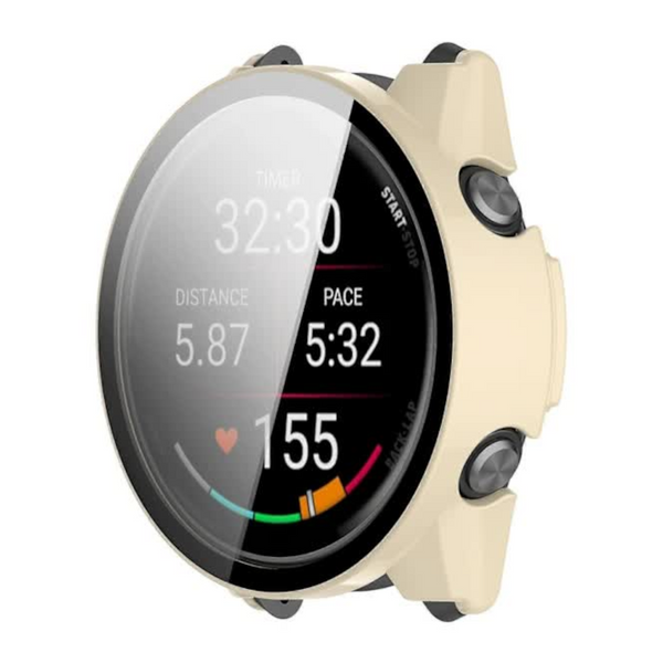 Garmin Forerunner 970 Watch Case Compatible With Tempered Glass Screen Protector Frame Protection White Smart Watch Cases