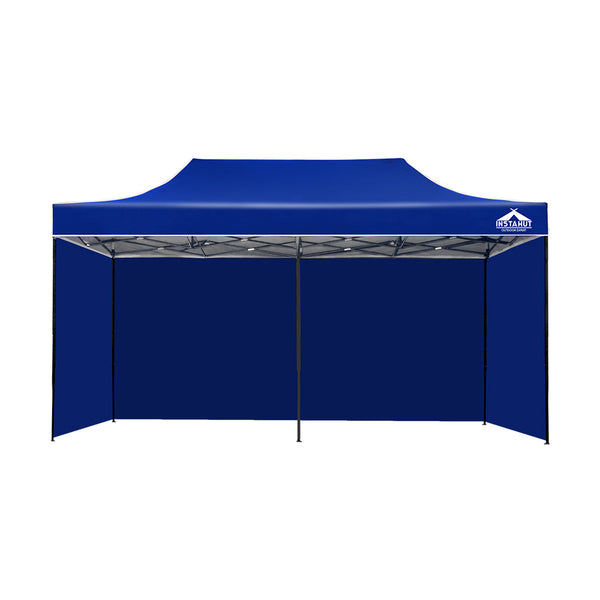 Instahut Gazebo Pop Up Marquee 3X6m Folding Wedding Tent Gazebos Shade Blue Outd Gazebos & Pergolas