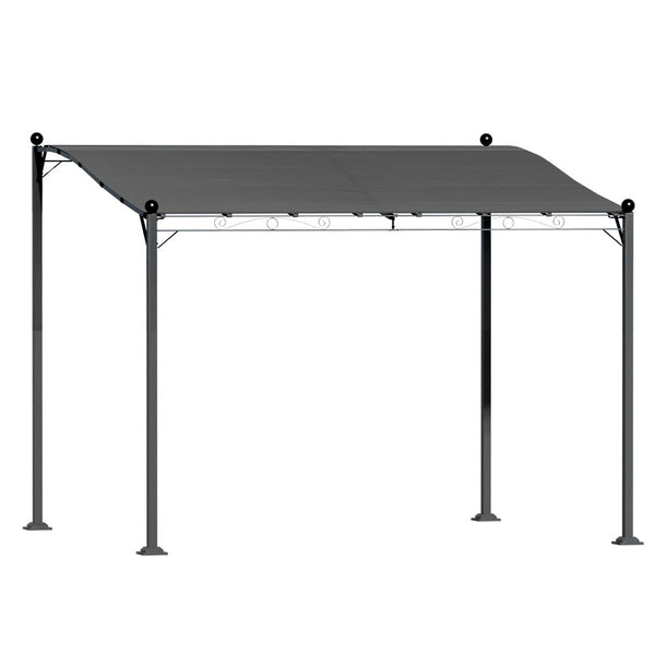 Instahut Gazebo Marquee 3M Outdoor Event Wedding Tent Camping Party Shade Iron Art Canopy Grey Gazebos & Pergolas