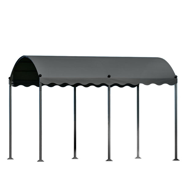 Instahut Gazebo Marquee 4X3m Outdoor Event Wedding Tent Camping Party Shade Iron Art Canopy Grey Gazebos & Pergolas