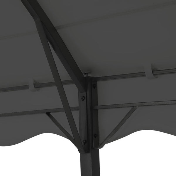Instahut Gazebo Marquee 4X3m Outdoor Event Wedding Tent Camping Party Shade Iron Art Canopy Grey Gazebos & Pergolas