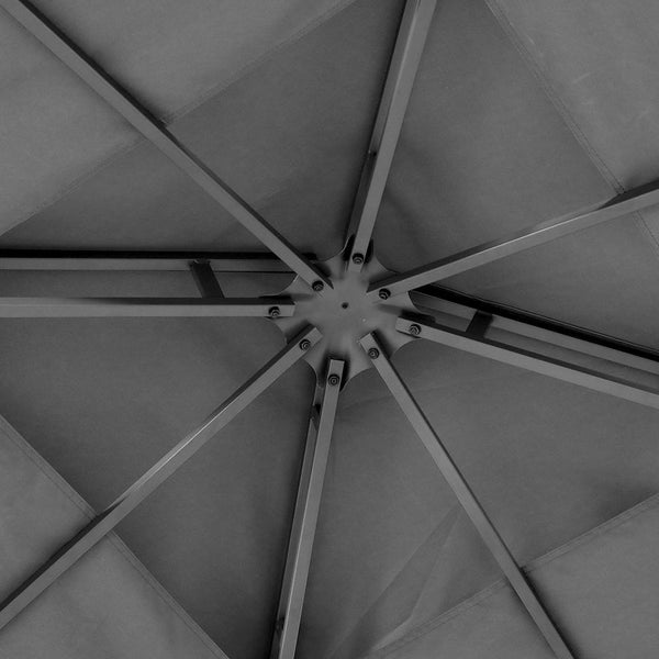Instahut Gazebo 3X3m Marquee Outdoor Wedding Party Event Tent Home Iron Art Shade Grey Gazebos & Pergolas