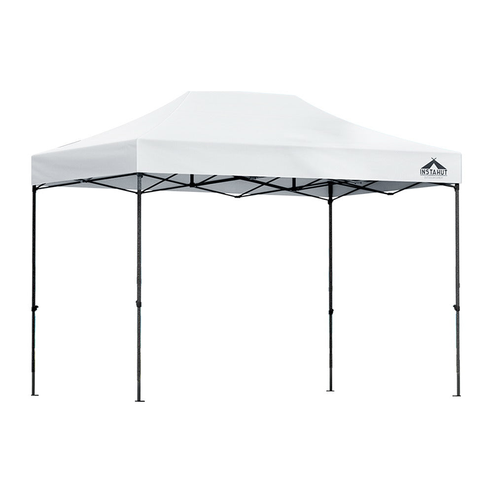 Instahut Gazebo Pop Up 3X4.5M W/Base Podx4 Marquee Folding Outdoor Wedding Camping Tent Shade Canopy White Gazebos & Pergolas