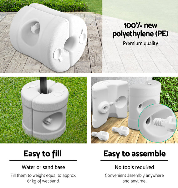 Instahut Gazebo Pop Up Marquee 3X6 Outdoor Wedding Gazebos Base Pod Kit Black Gazebos & Pergolas