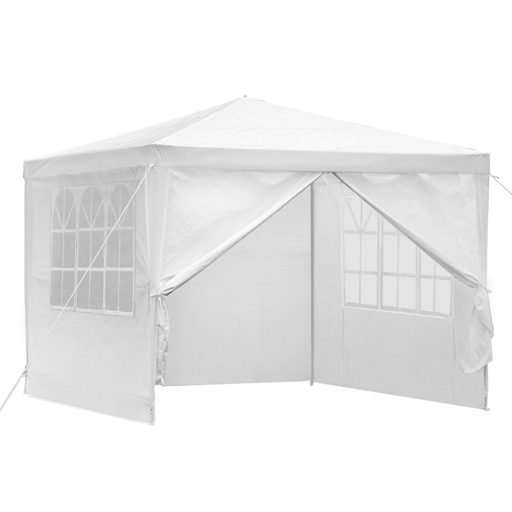 Instahut Gazebo 3X3 Outdoor Marquee Gazebos Wedding Party Camping Tent 4 Wall Panels Marquees