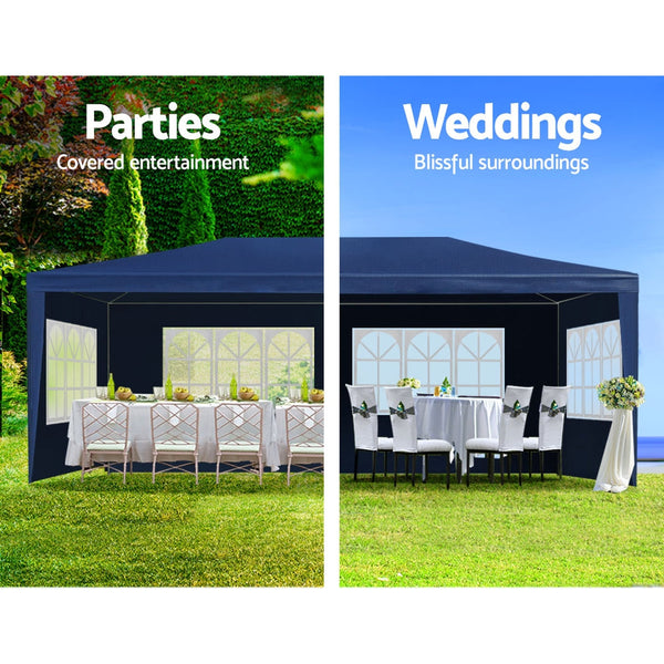 Instahut Gazebo 3X6 Outdoor Marquee Gazebos Wedding Party Camping Tent Wall Panels Marquees