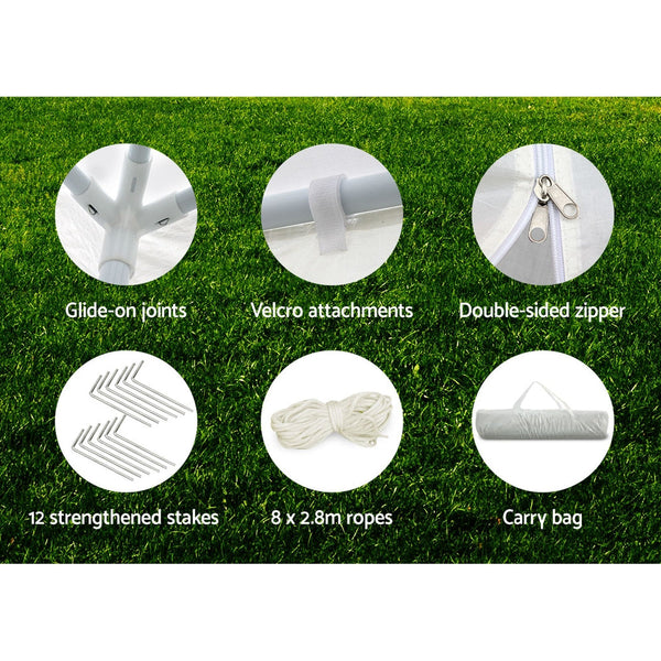 Instahut Gazebo 3X9 Outdoor Marquee Party Wedding Tent Canopy Camping Marquees