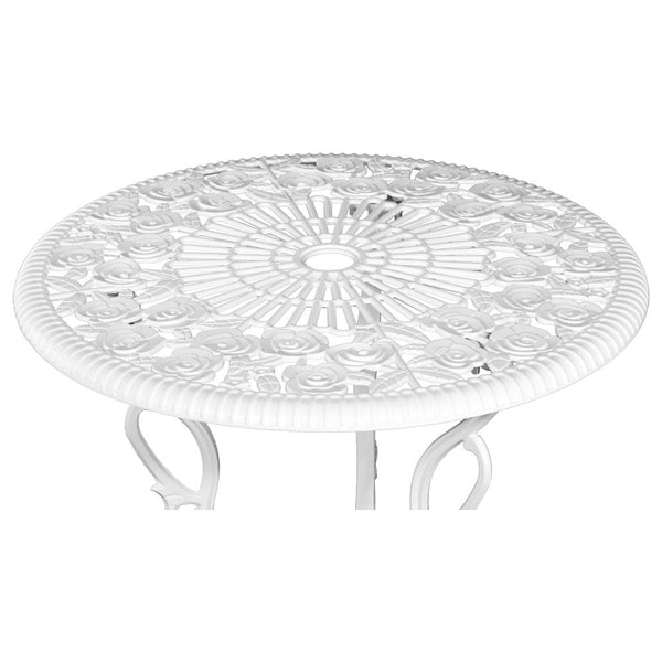 Gardeon Outdoor Furniture Chairs Table 3Pc Aluminium Bistro White Patio Furniture Sets