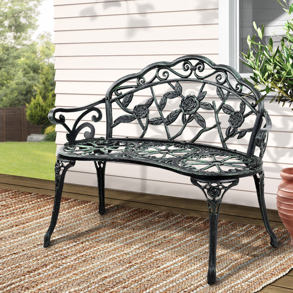 Gardeon Victorian Garden Bench Green Patio Benches