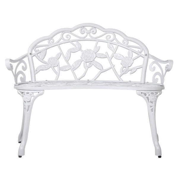 Gardeon Victorian Garden Bench White Patio Benches