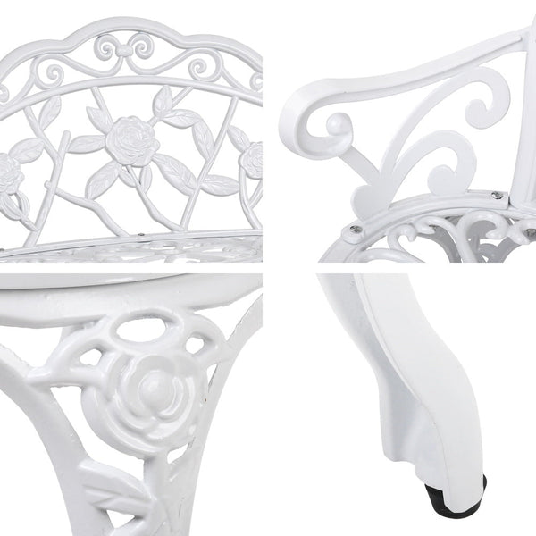 Gardeon Victorian Garden Bench White Patio Benches