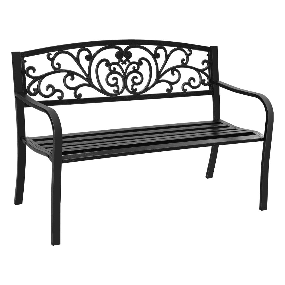 Gardeon Outdoor Garden Bench Black Patio Benches