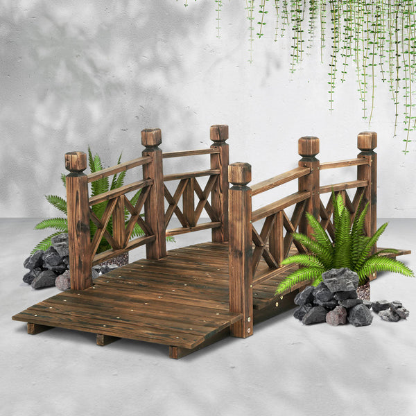 Gardeon Garden Ornaments Rustic Bridge Decor Outdoor Decoration Yard Garden Bridges
