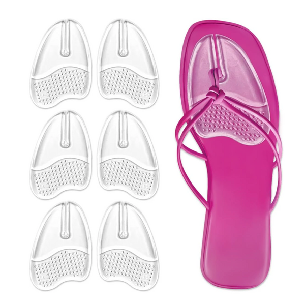 Gel Metatarsal Pads For Flip Flops Thong Sandals Ball Of Foot Cushion Inserts Relieve All Day Forefoot Pain Women And Men (Clear 3 Pairs) Footwear