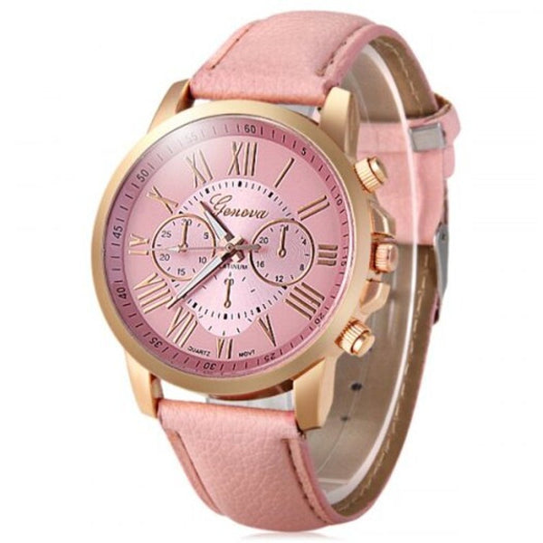 Veile Studios Bright Colours Leather Band Ladies Fashion High Quality Women's Quartz Watch Watches
