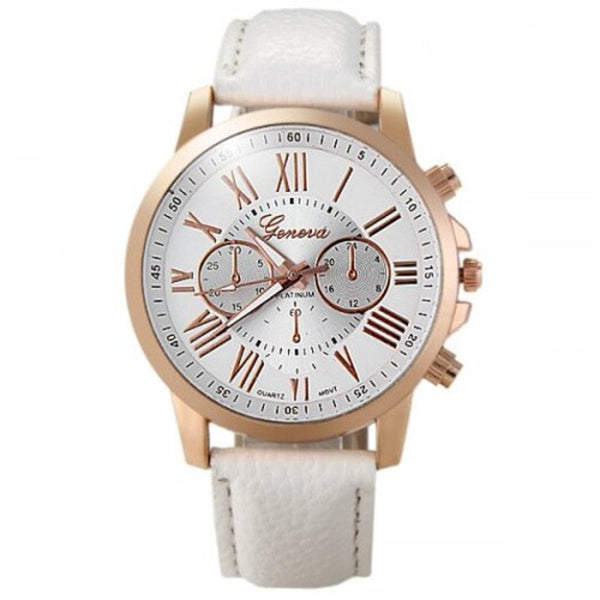 Veile Studios Bright Colours Leather Band Ladies Fashion High Quality Women's Quartz Watch Watches