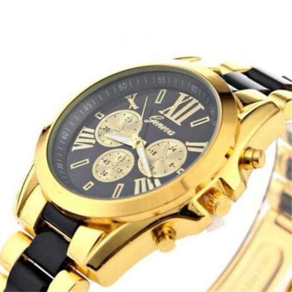 Veile Studios Men Stainless Steel Business Wristwatch Quartz Black Watches