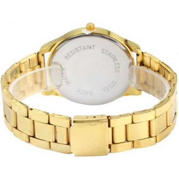 Veile Studios P07 Golden Case Quartz Watch With Stainless Steel Band For Men Watches
