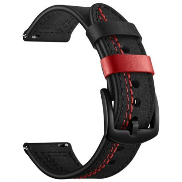 Genuine Leather Strap For Xiaomi Amazfit 2 / 2S Replacement Belt Black Watch Bands