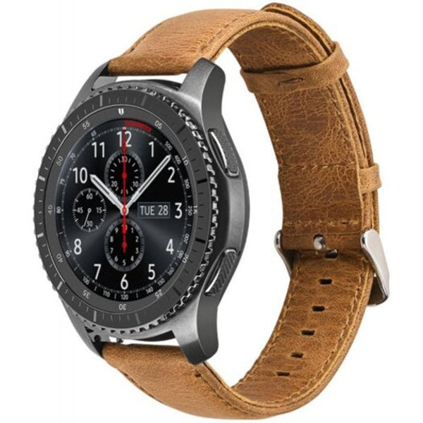 Genuine Leather Strap Watch Band For Samsung Gear S3 Classic / Frontier Light Brown Watch Bands