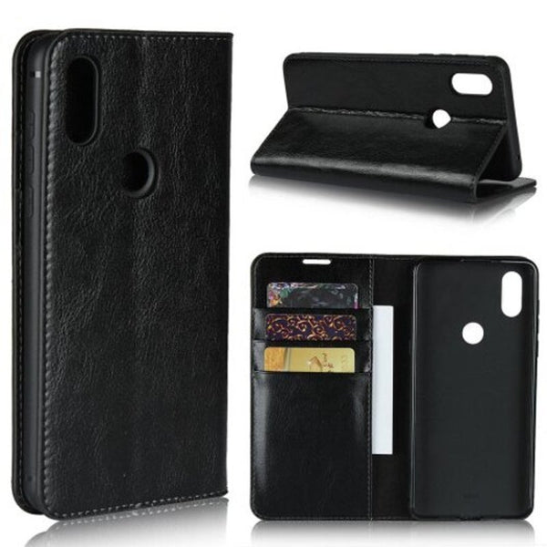 Genuine Leather Wallet Flip Case For Xiaomi Mix 3 Black Cases Covers & Skins