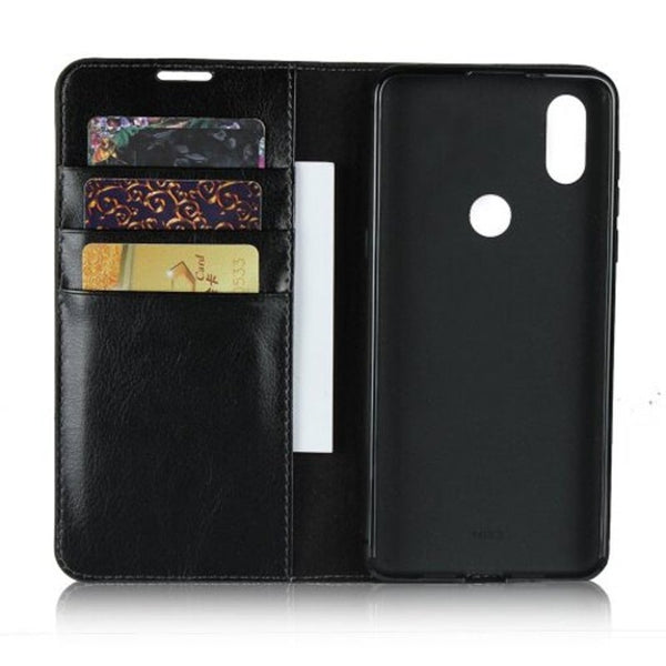 Genuine Leather Wallet Flip Case For Xiaomi Mix 3 Black Cases Covers & Skins